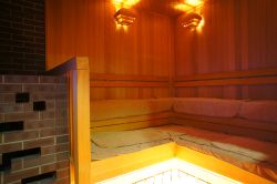 サウナ室はパワフルなロッキー