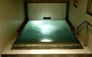 水風呂は幻想的