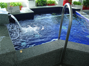 水風呂は水流が常に流れている